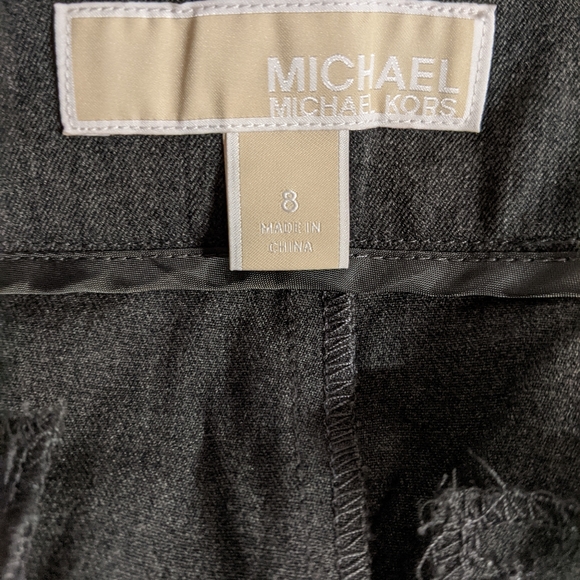 Michael Michael Kors Derby Mid Rise Pants Charcoal 8 - Picture 8 of 9